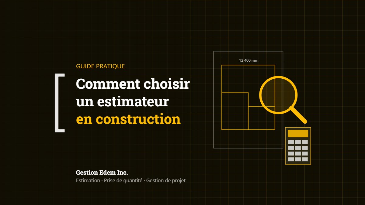 Plan de construction, loupe et calculatrice : choisir un estimateur en construction au Québec