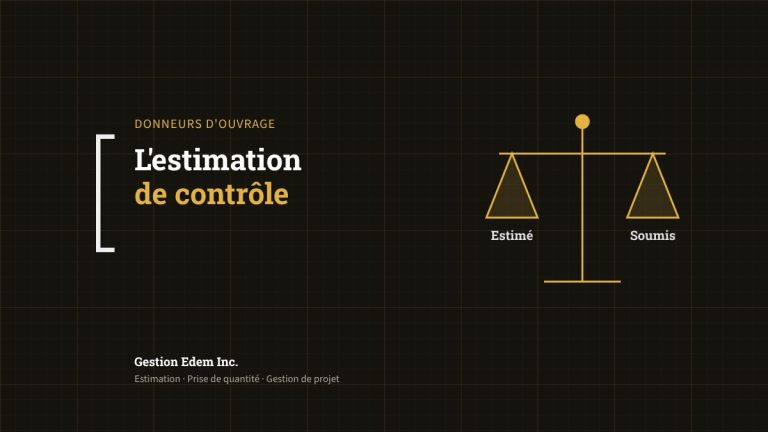 Estimation de contrôle : pourquoi les municipalités en ont besoin avant l'appel d'offres