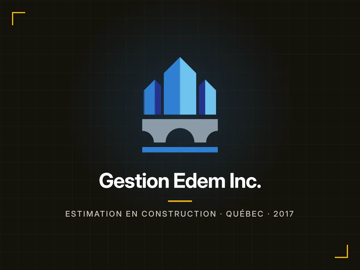 Logo de Gestion Edem Inc., firme d’estimation en construction fondée en 2017 à Québec
